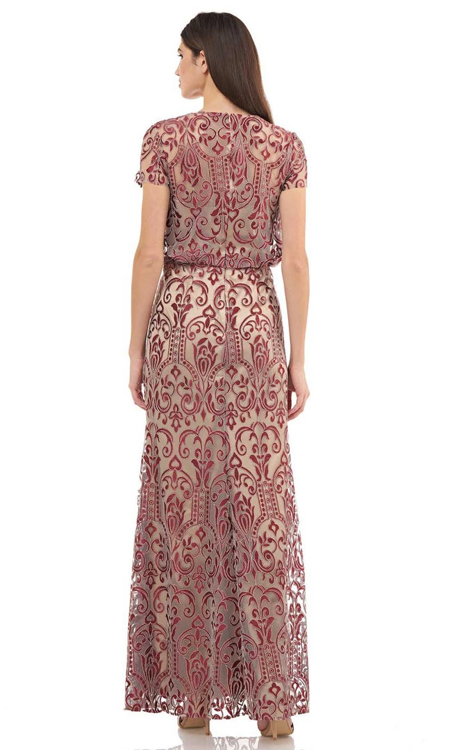 Formal Gowns JS Collections - 866967 Embroidered Blouson Long Dress 4 Formal Gowns JS Collections - 866967 Embroidered Blouson Long Dress
