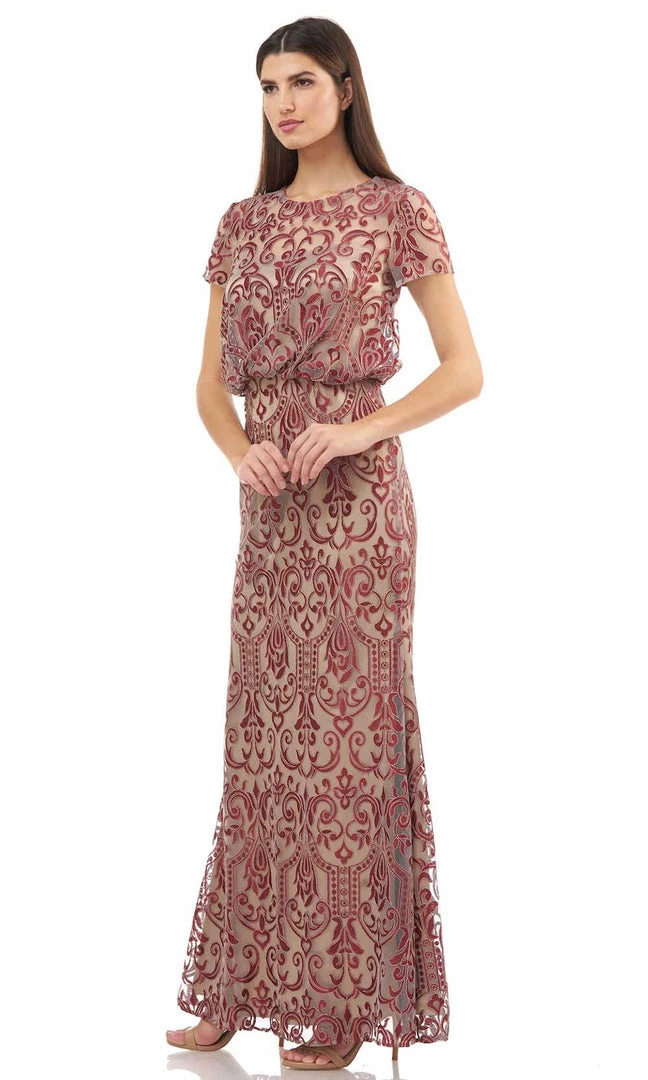 Formal Gowns JS Collections - 866967 Embroidered Blouson Long Dress 5 Formal Gowns JS Collections - 866967 Embroidered Blouson Long Dress