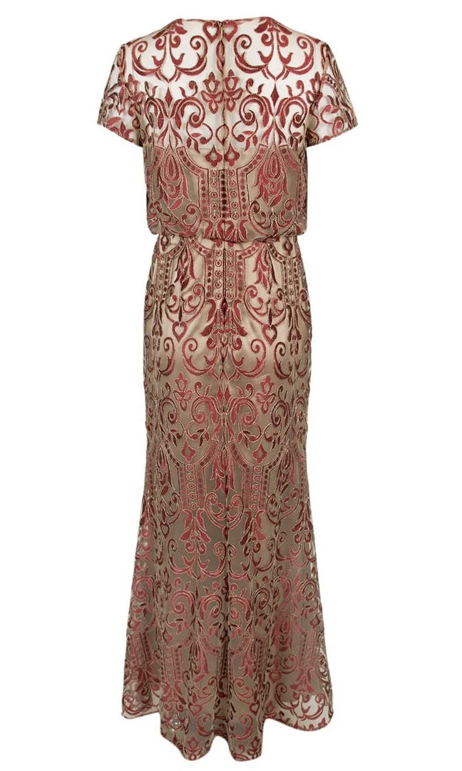 Formal Gowns JS Collections - 866967 Embroidered Blouson Long Dress 8 Formal Gowns JS Collections - 866967 Embroidered Blouson Long Dress