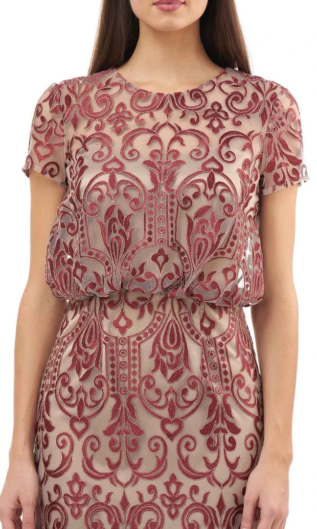 Formal Gowns JS Collections - 866967 Embroidered Blouson Long Dress 6 Formal Gowns JS Collections - 866967 Embroidered Blouson Long Dress