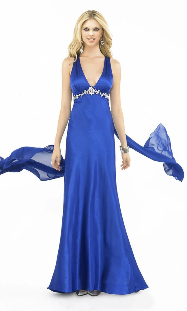 La Femme - 12262 Halter Style Bead Embellished Empire Evening Gown 8 La Femme - 12262 Halter Style Bead Embellished Empire Evening Gown