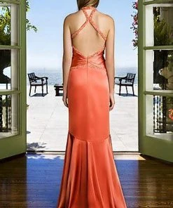La Femme - 12278 V Neck Halter Neck High Low Mermaid Prom Dress 15 La Femme - 12278 V Neck Halter Neck High Low Mermaid Prom Dress