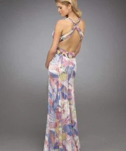 La Femme - 12371 Sleeveless Ruched V-neck A-line Dress Formal Gowns