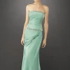 La Femme - 12525 Beaded Strapless Ruche-Textured Trumpet Gown Formal Gowns