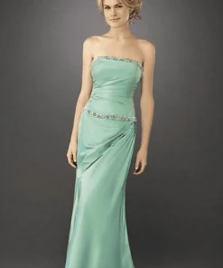 La Femme - 12525 Beaded Strapless Ruche-Textured Trumpet Gown Formal Gowns
