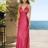 La Femme - 12690 Beaded Strap V-Neck Satin Prom Dress 1 La Femme - 12690 Beaded Strap V-Neck Satin Prom Dress