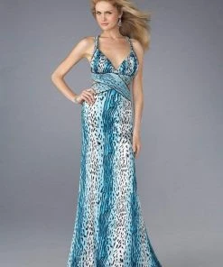 La Femme - 13453 Elegant Long Multi-Colored Dress Formal Gowns