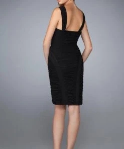 La Femme - 13522 Sexy Ruched Sweetheart Neck Sheath Dress 5 La Femme - 13522 Sexy Ruched Sweetheart Neck Sheath Dress