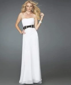 Formal Gowns La Femme - 14259 Sleeveless Evening Dress With Concentric Waistband 10 Formal Gowns La Femme - 14259 Sleeveless Evening Dress With Concentric Waistband