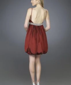 La Femme - 14501 Ribbon Accented Sweetheart Bubble Cocktail Dress