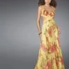 Formal Gowns La Femme - 14529 Long Printed Dress With Cut Outs 1 Formal Gowns La Femme - 14529 Long Printed Dress With Cut Outs