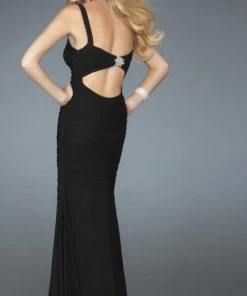 La Femme - 14555 Sleeveless Ruched Sweetheart Fitted Evening Dress Formal Gowns