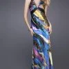 La Femme - 15527 Haltered Multi-Color Evening Gown Formal Gowns 2 La Femme - 15527 Haltered Multi-Color Evening Gown Formal Gowns