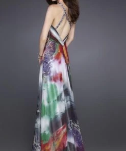 Formal Gowns La Femme - 15639 One-Shoulder Jewel Embellished Sheer Evening Dress