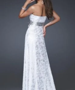 Formal Gowns La Femme - 16026 Charming Beaded Sweetheart Neck Chiffon A-Line Dress