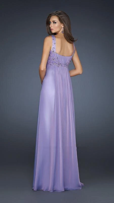 La Femme - 17476 Beaded And Ruched Sweetheart Chiffon A-line Gown 6 La Femme - 17476 Beaded And Ruched Sweetheart Chiffon A-line Gown