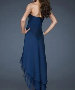 La Femme - 18048 Tantalizing Strapless Dress With Tiered Sashing Formal Gowns