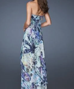 La Femme - 19139 Pleated Sweetheart High Low Evening Dress Cocktail Dresses