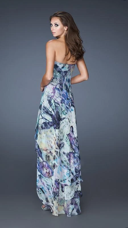 La Femme - 19139 Pleated Sweetheart High Low Evening Dress Cocktail Dresses 4 La Femme - 19139 Pleated Sweetheart High Low Evening Dress Cocktail Dresses