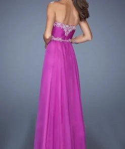 La Femme - 19372 Strapless Evening Gown With Jeweled Waist Formal Gowns 5 La Femme - 19372 Strapless Evening Gown With Jeweled Waist Formal Gowns