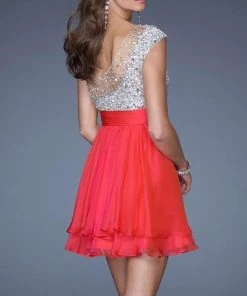 La Femme - 19456 Sparkling One-Shoulder Party Cocktail Dress Cocktail Dresses