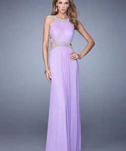 La Femme - 21101 Stunning Illusion Cutout Evening Dress Formal Gowns