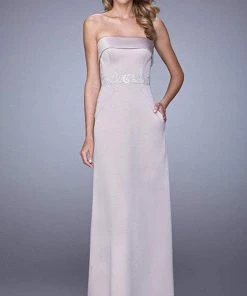 Formal Gowns La Femme - 21554 Folded Strapless Evening Gown