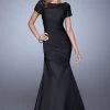 La Femme - 21670 Sequined Draped Mermaid Gown Formal Gowns