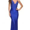 Formal Gowns La Femme - 30432SC Plunging V-Neck Beaded Long Gown - 1 Pc Royal Blue In Size 00 Available