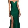 La Femme - Beaded Strap V-Neck Prom Gown 30435SC - 1 Pc Emerald In Size 2 Available Formal Gowns 1 La Femme - Beaded Strap V-Neck Prom Gown 30435SC - 1 Pc Emerald In Size 2 Available Formal Gowns