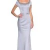 Formal Gowns La Femme - Bejeweled Scoop Short Sleeves Sheath Dress 27244SC