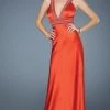 La Femme Gigi - 13580 Halter Plunging Jewel Evening Dress Formal Gowns