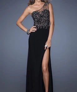 La Femme Gigi - 19866 Embellished One-Shoulder Prom Dress Formal Gowns