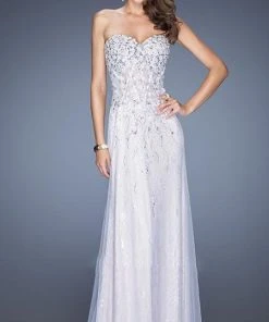 Formal Gowns La Femme Gigi - 20172 Opulent Strapless Column Evening Dress