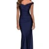 La Femme - Off Shoulder Jersey Sheath Dress 28450SC