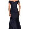 La Femme - Pleated Bodice Trumpet Evening Dress 28047SC 1 La Femme - Pleated Bodice Trumpet Evening Dress 28047SC