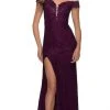 La Femme - Sheer Lace Trumpet Dress 29693SC