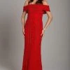 Formal Gowns Lara Dresses - 29850 Bedazzled Off-Shoulder Sheath Dress With Train