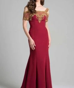 Lara Dresses - 33199 Wide Shoulder Straps Mermaid Gown Formal Gowns