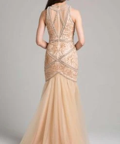 Lara Dresses - 33206 Sleeveless Beaded Jewel Trumpet Gown Formal Gowns 5 Lara Dresses - 33206 Sleeveless Beaded Jewel Trumpet Gown Formal Gowns