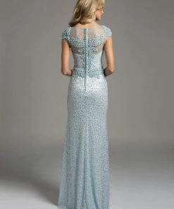 Lara Dresses - 33210 Cap Sleeve Bateau Neck Long Sheath Gown Formal Gowns 5 Lara Dresses - 33210 Cap Sleeve Bateau Neck Long Sheath Gown Formal Gowns