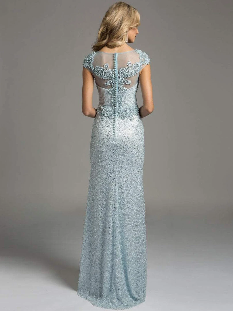 Lara Dresses - 33210 Cap Sleeve Bateau Neck Long Sheath Gown Formal Gowns 4 Lara Dresses - 33210 Cap Sleeve Bateau Neck Long Sheath Gown Formal Gowns