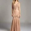 Lara Dresses - 33229 Embellished Sheer Trumpet Evening Gown Formal Gowns 1 Lara Dresses - 33229 Embellished Sheer Trumpet Evening Gown Formal Gowns
