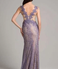 Formal Gowns Lara Dresses - 33231 Scalloped V-neck Sheath Dress 5 Formal Gowns Lara Dresses - 33231 Scalloped V-neck Sheath Dress