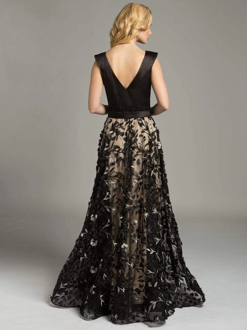 Lara Dresses - 33239 Beaded Floral Embroidered A-Line Gown Formal Gowns 4 Lara Dresses - 33239 Beaded Floral Embroidered A-Line Gown Formal Gowns