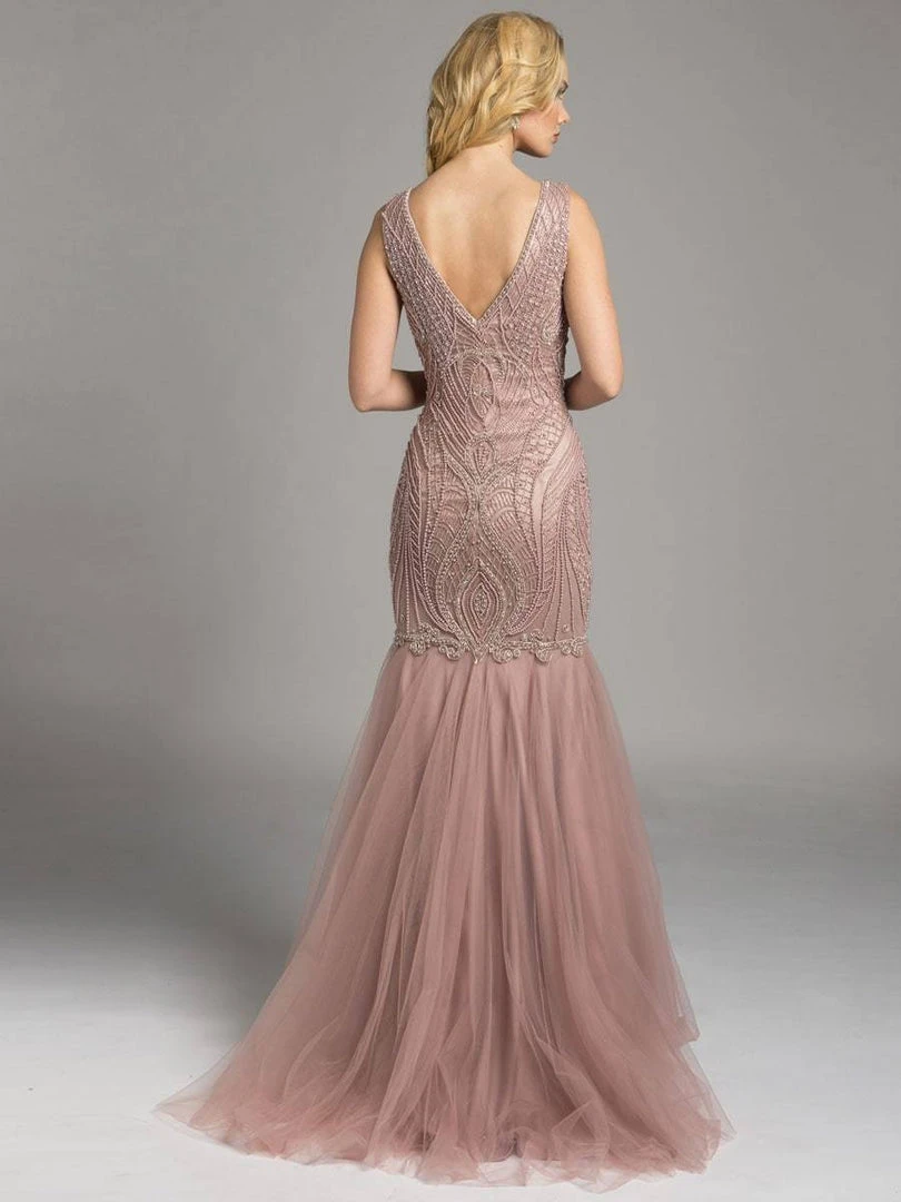 Lara Dresses - 33245 Jewelled Mermaid Gown With Tulle Skirt Formal Gowns 4 Lara Dresses - 33245 Jewelled Mermaid Gown With Tulle Skirt Formal Gowns