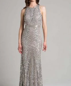 Formal Gowns Lara Dresses - 33260 Sequined Jewel Column Dress