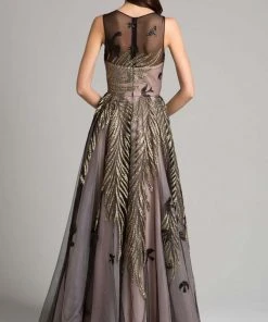 Lara Dresses - 33272 Pleated Scoop A-line Dress