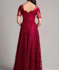 Lara Dresses - 33278 Beaded V-neck A-line Dress 5 Lara Dresses - 33278 Beaded V-neck A-line Dress