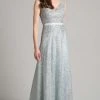 Formal Gowns Lara Dresses - 33284 Embellished V-neck A-line Dress